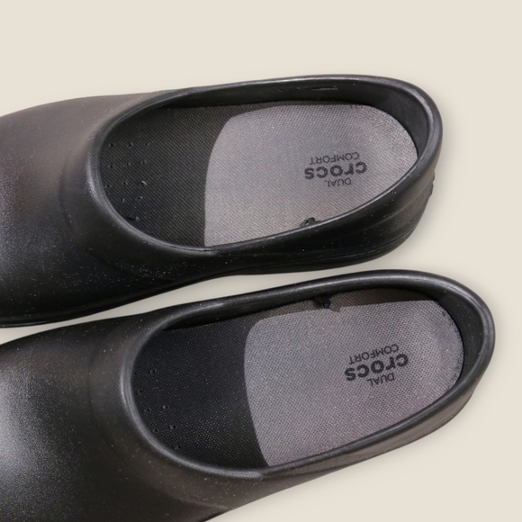 Crocs Neria Pro Slip Resistant Comfort Work Clogs Shoes 205385 Women’s 10 Black - Picture 3 of 7